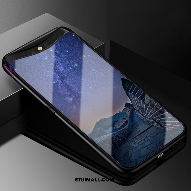 Etui Oppo Find X Telefon Komórkowy Osobowość Ciemno Szkło Miękki Obudowa Dyskont