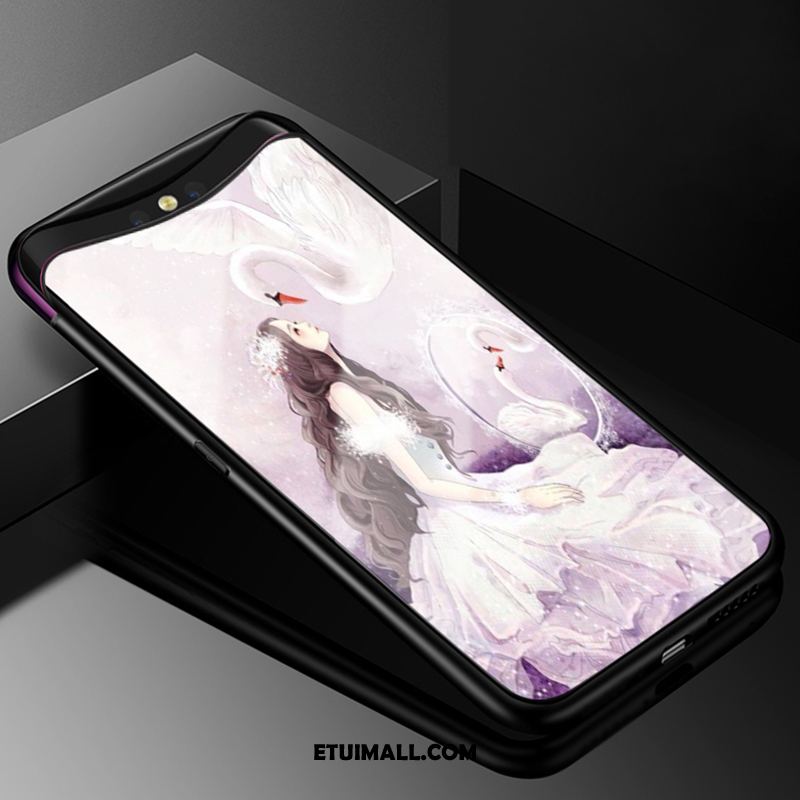 Etui Oppo Find X Telefon Komórkowy Osobowość Ciemno Szkło Miękki Obudowa Dyskont