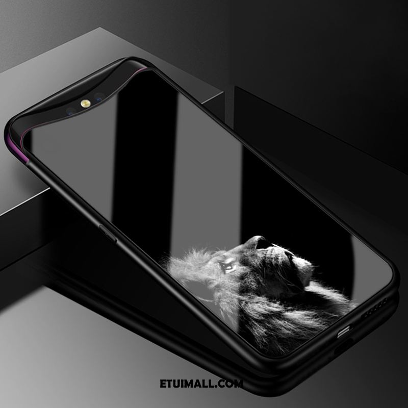 Etui Oppo Find X Telefon Komórkowy Osobowość Ciemno Szkło Miękki Obudowa Dyskont