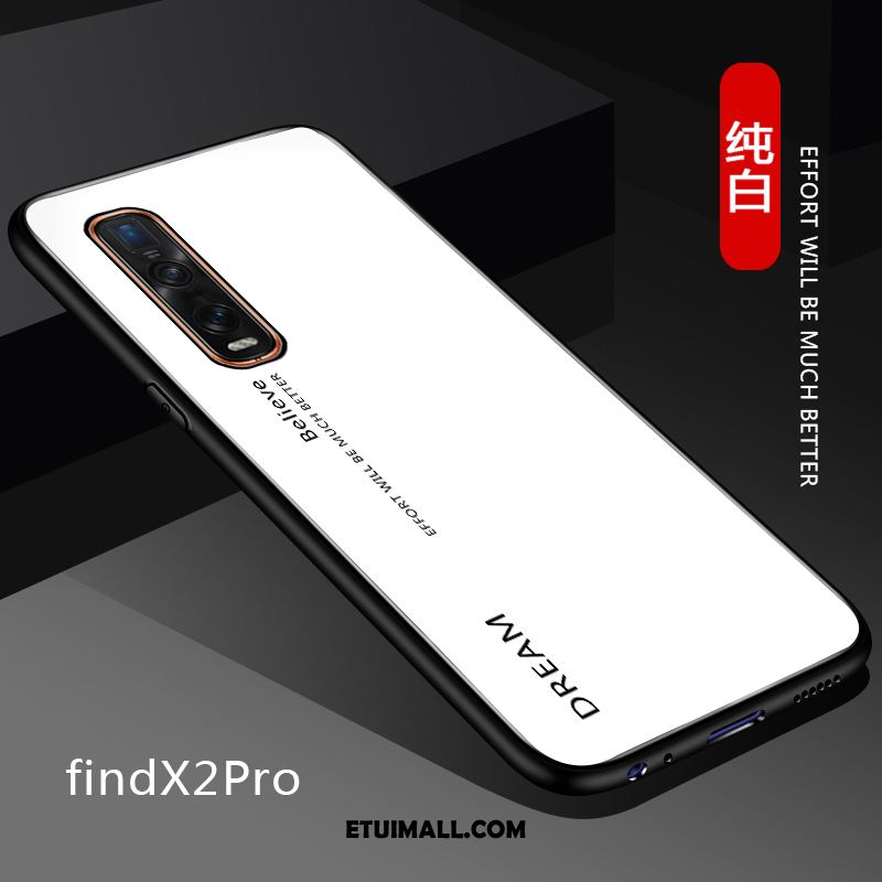 Etui Oppo Find X2 Pro Miękki Szkło Dostosowane Ochraniacz Cienka Futerał Tanie