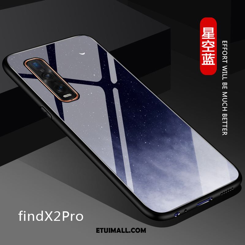 Etui Oppo Find X2 Pro Miękki Szkło Dostosowane Ochraniacz Cienka Futerał Tanie