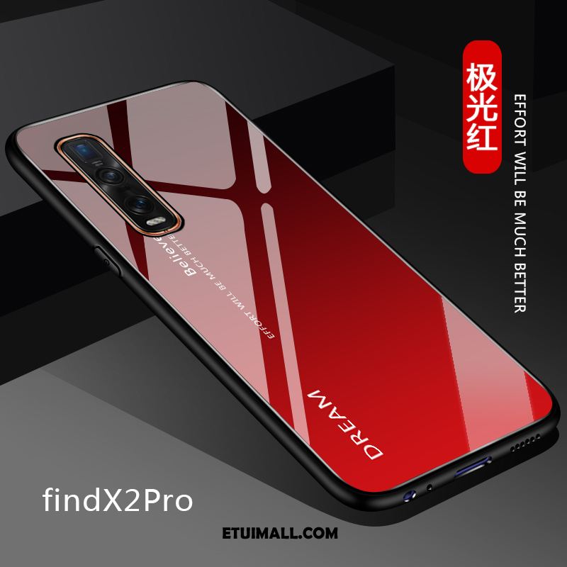 Etui Oppo Find X2 Pro Miękki Szkło Dostosowane Ochraniacz Cienka Futerał Tanie