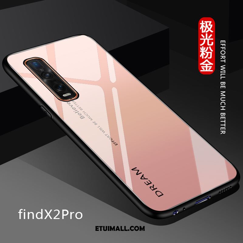 Etui Oppo Find X2 Pro Miękki Szkło Dostosowane Ochraniacz Cienka Futerał Tanie