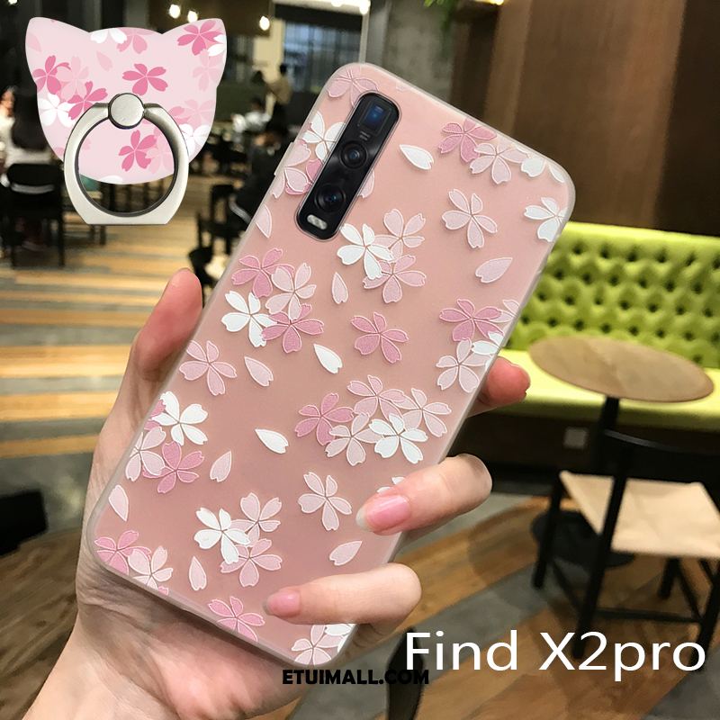 Etui Oppo Find X2 Pro Silikonowe Nubuku Wiatr Przezroczysty Miękki Pokrowce Tanie