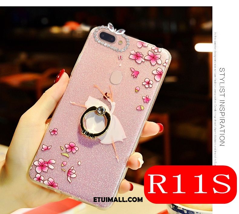 Etui Oppo R11s Rhinestone All Inclusive Tendencja Silikonowe Anti-fall Futerał Online