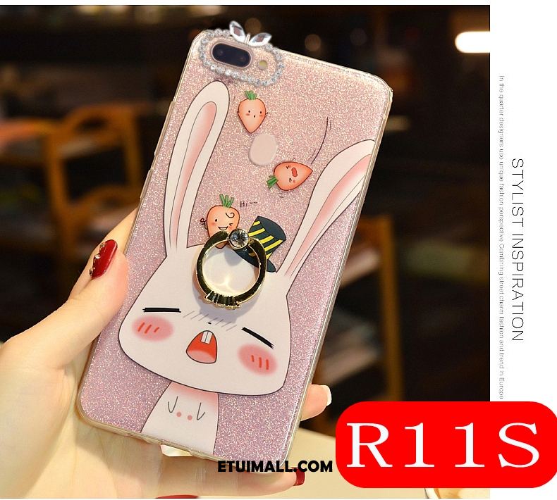 Etui Oppo R11s Rhinestone All Inclusive Tendencja Silikonowe Anti-fall Futerał Online