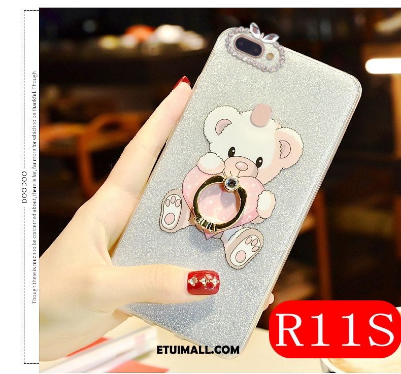 Etui Oppo R11s Rhinestone All Inclusive Tendencja Silikonowe Anti-fall Futerał Online