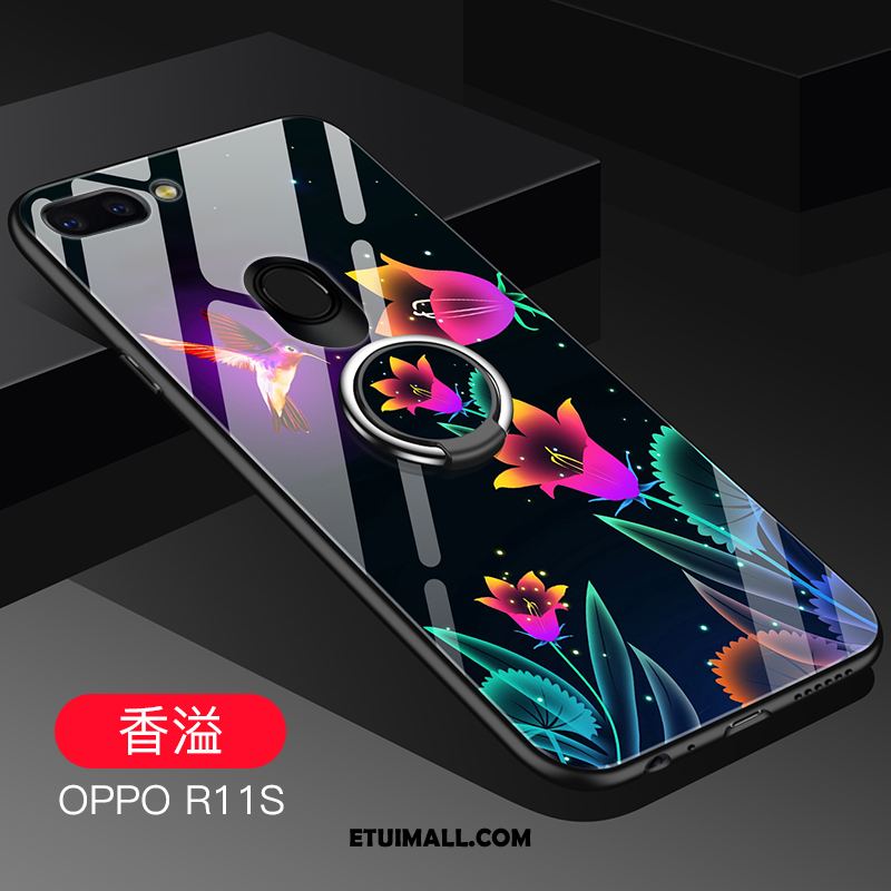 Etui Oppo R11s Tendencja Purpurowy Szkło Ochraniacz Nubuku Futerał Kup