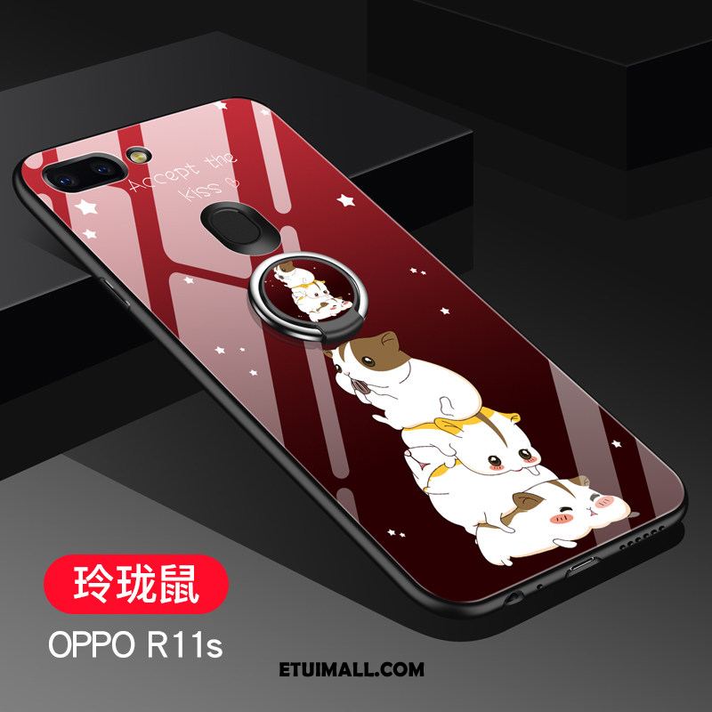 Etui Oppo R11s Tendencja Purpurowy Szkło Ochraniacz Nubuku Futerał Kup