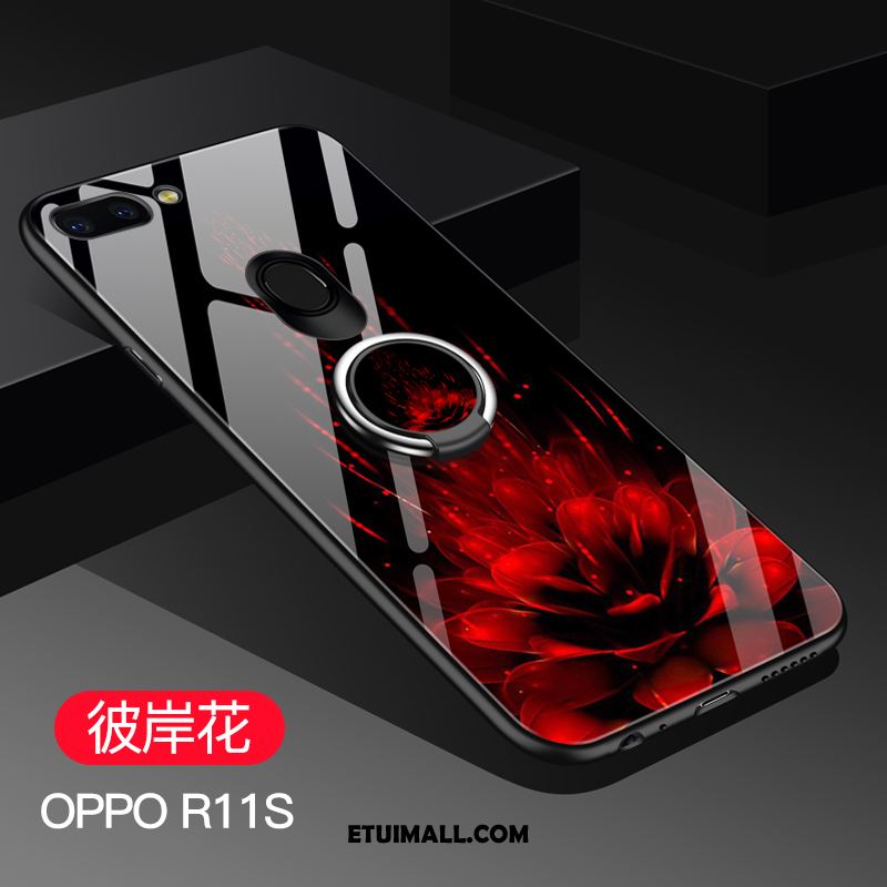 Etui Oppo R11s Tendencja Purpurowy Szkło Ochraniacz Nubuku Futerał Kup