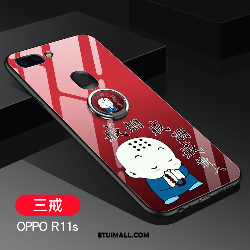 Etui Oppo R11s Tendencja Purpurowy Szkło Ochraniacz Nubuku Futerał Kup