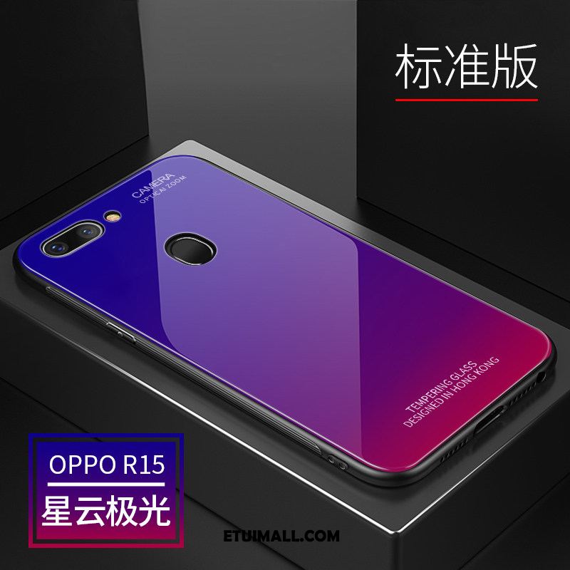 Etui Oppo R15 Cienkie All Inclusive Szkło Hartowane Niebieski Tendencja Obudowa Sklep