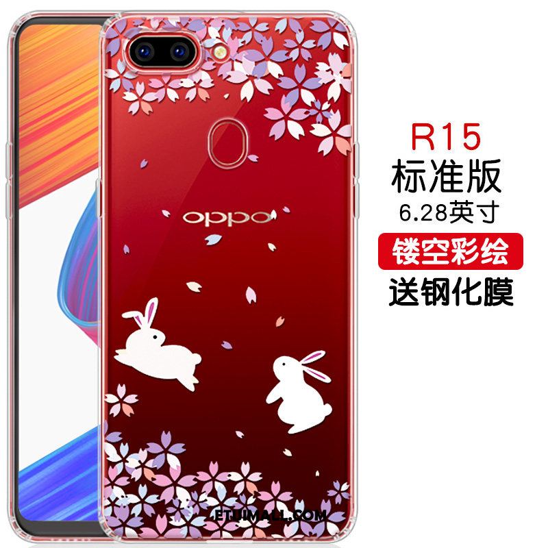 Etui Oppo R15 Miękki Nubuku Cienkie Czerwony Czarny Futerał Kup