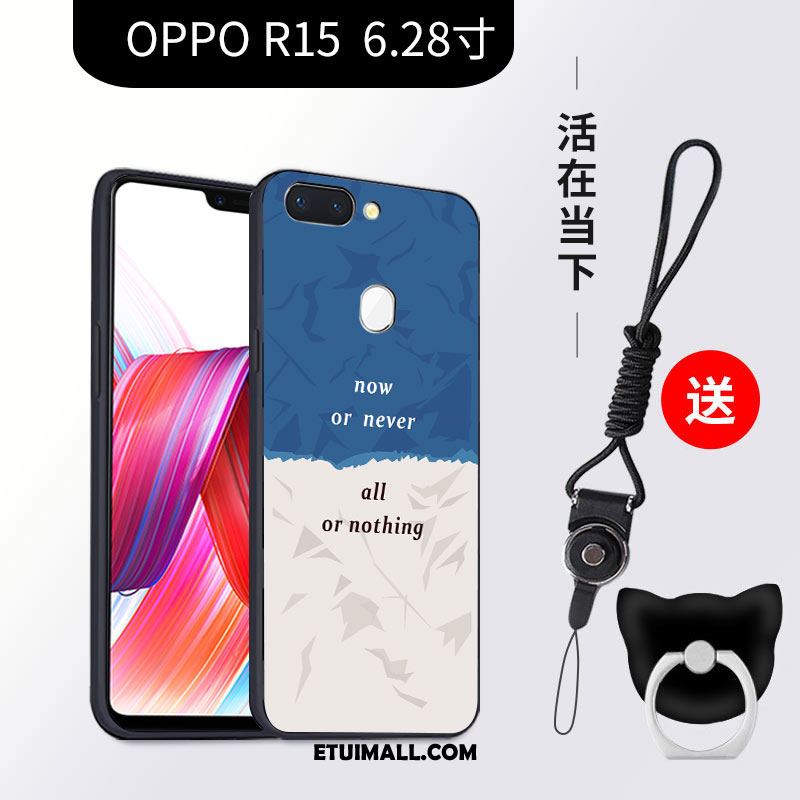 Etui Oppo R15 Piękny Nubuku Anti-fall Telefon Komórkowy Silikonowe Futerał Sklep