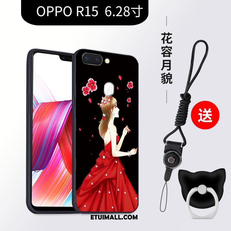 Etui Oppo R15 Piękny Nubuku Anti-fall Telefon Komórkowy Silikonowe Futerał Sklep