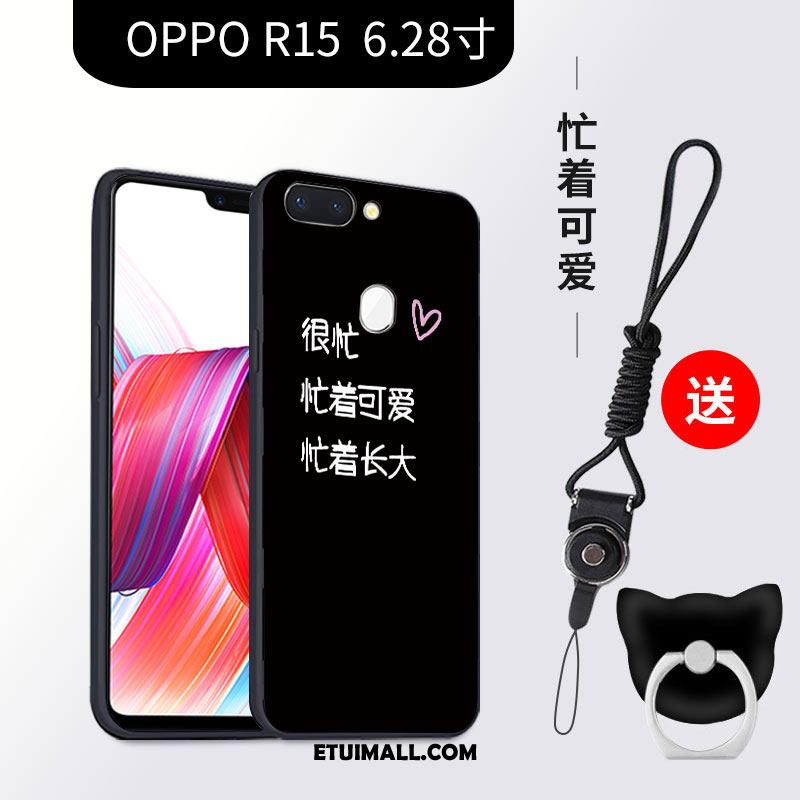 Etui Oppo R15 Piękny Nubuku Anti-fall Telefon Komórkowy Silikonowe Futerał Sklep