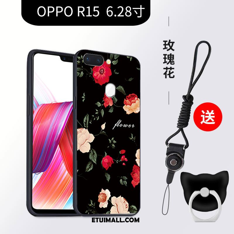 Etui Oppo R15 Piękny Nubuku Anti-fall Telefon Komórkowy Silikonowe Futerał Sklep