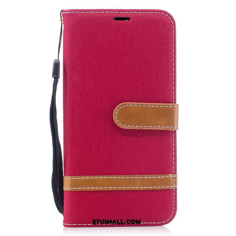 Etui Oppo R15 Pro Ochraniacz Karta Portfel Denim Purpurowy Futerał Tanie