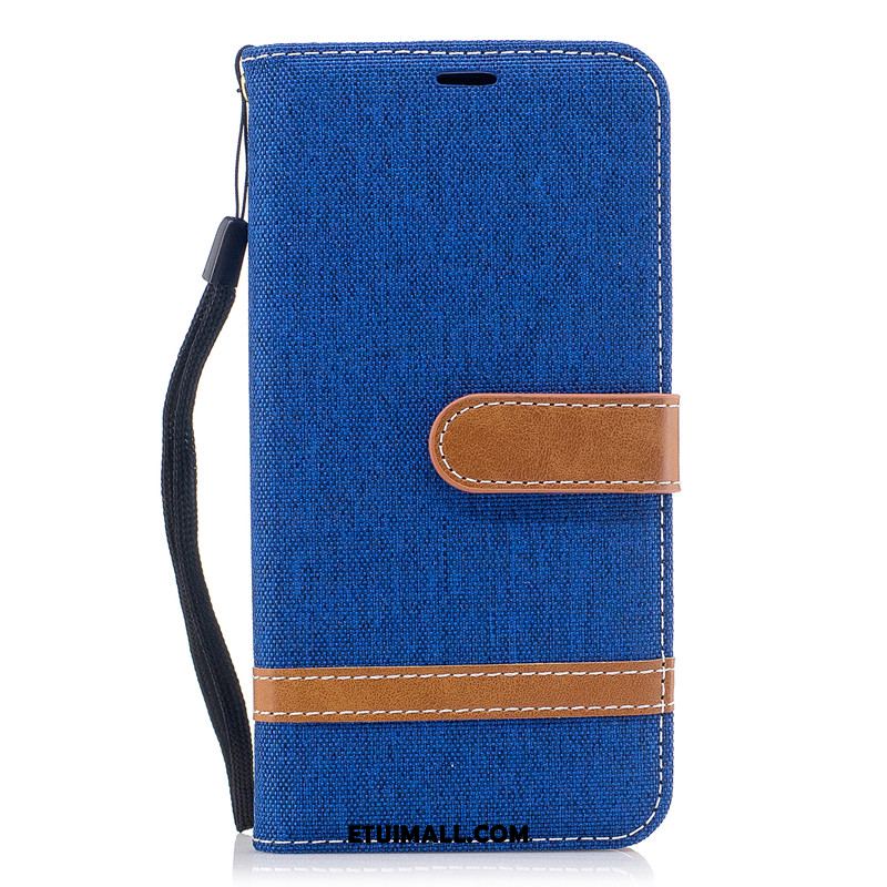 Etui Oppo R15 Pro Ochraniacz Karta Portfel Denim Purpurowy Futerał Tanie