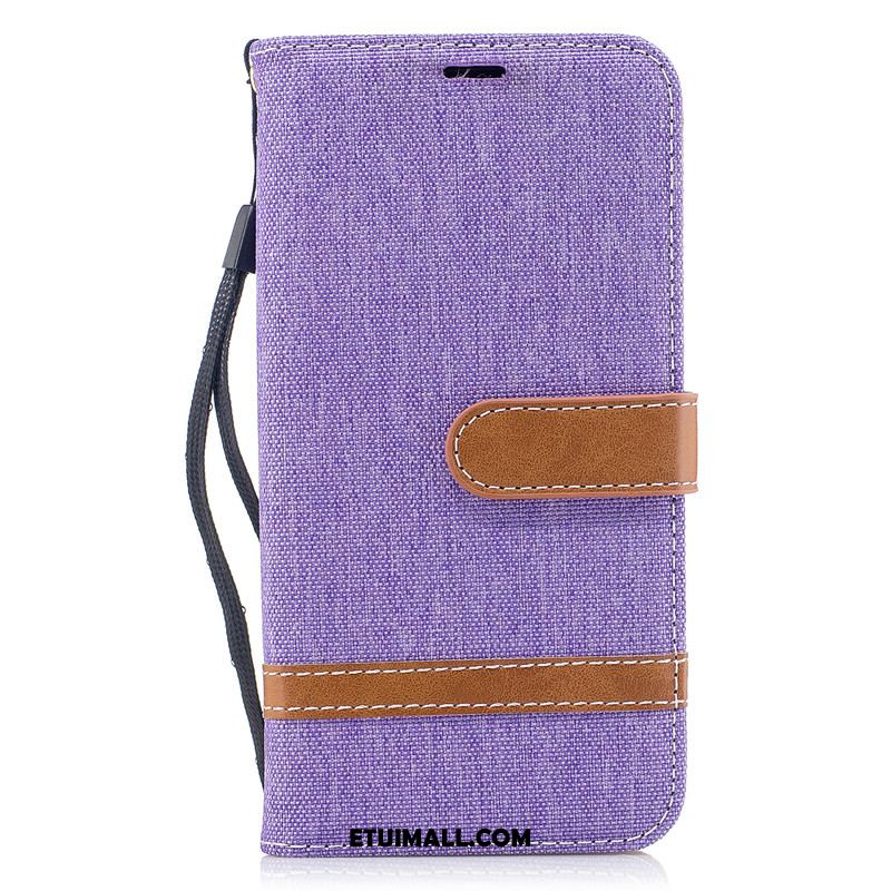 Etui Oppo R15 Pro Ochraniacz Karta Portfel Denim Purpurowy Futerał Tanie