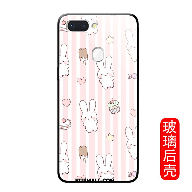 Etui Oppo R15 Pro Piękny Różowe Bunny Szkło Tylna Pokrywa Futerał Dyskont