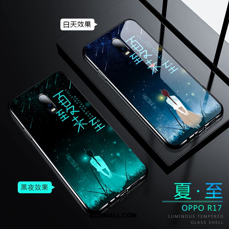 Etui Oppo R17 Nowy Zielony Tendencja Świecące Szkło Obudowa Sprzedam