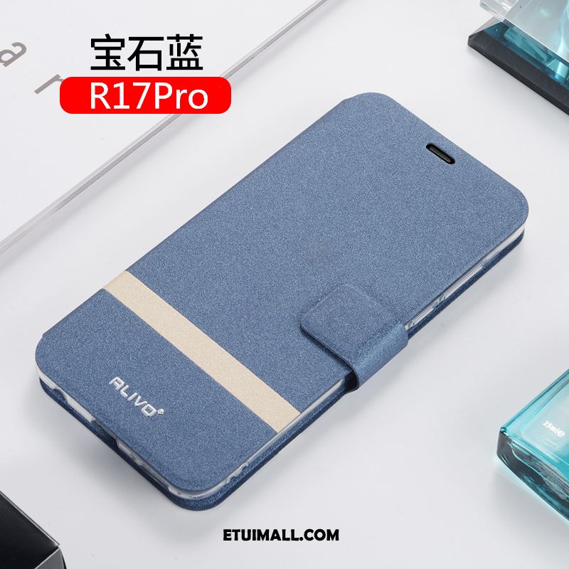 Etui Oppo R17 Pro All Inclusive Niebieski Miękki Klapa Silikonowe Obudowa Online