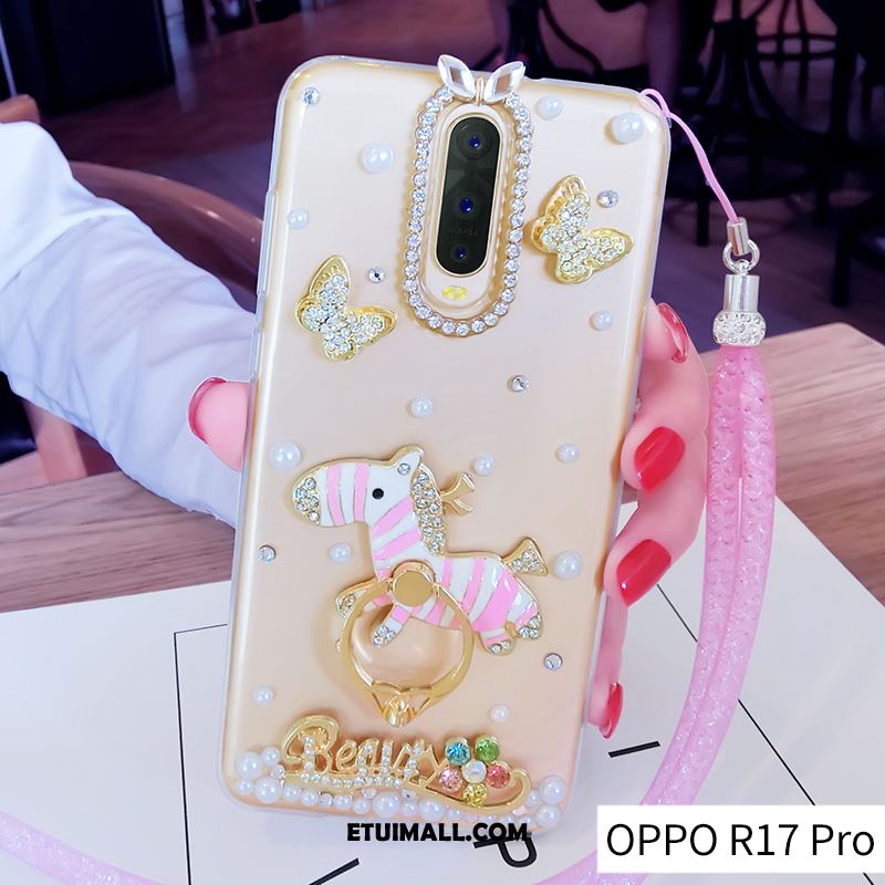 Etui Oppo R17 Pro Anti-fall Ring Osobowość Złoto Miękki Obudowa Kup