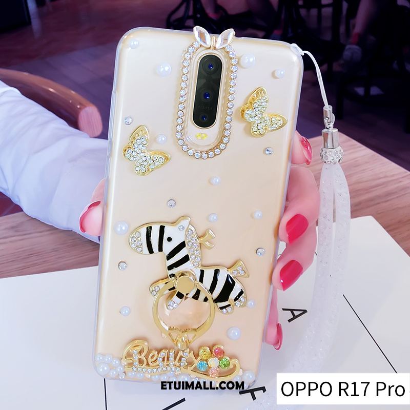 Etui Oppo R17 Pro Anti-fall Ring Osobowość Złoto Miękki Obudowa Kup