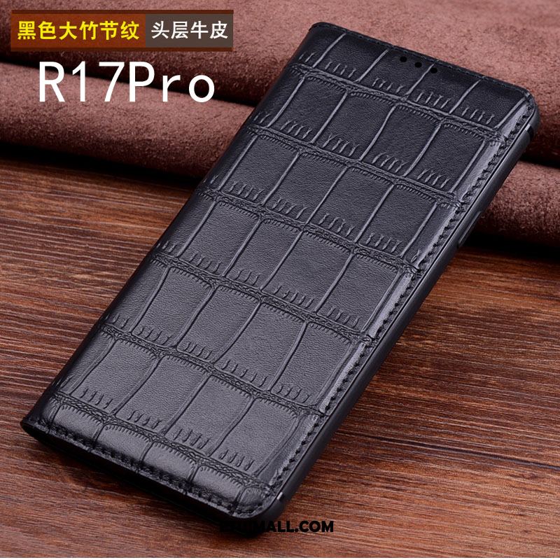 Etui Oppo R17 Pro Dostosowane Skórzany Futerał Ochraniacz Bydło Anti-fall Pokrowce Tanie