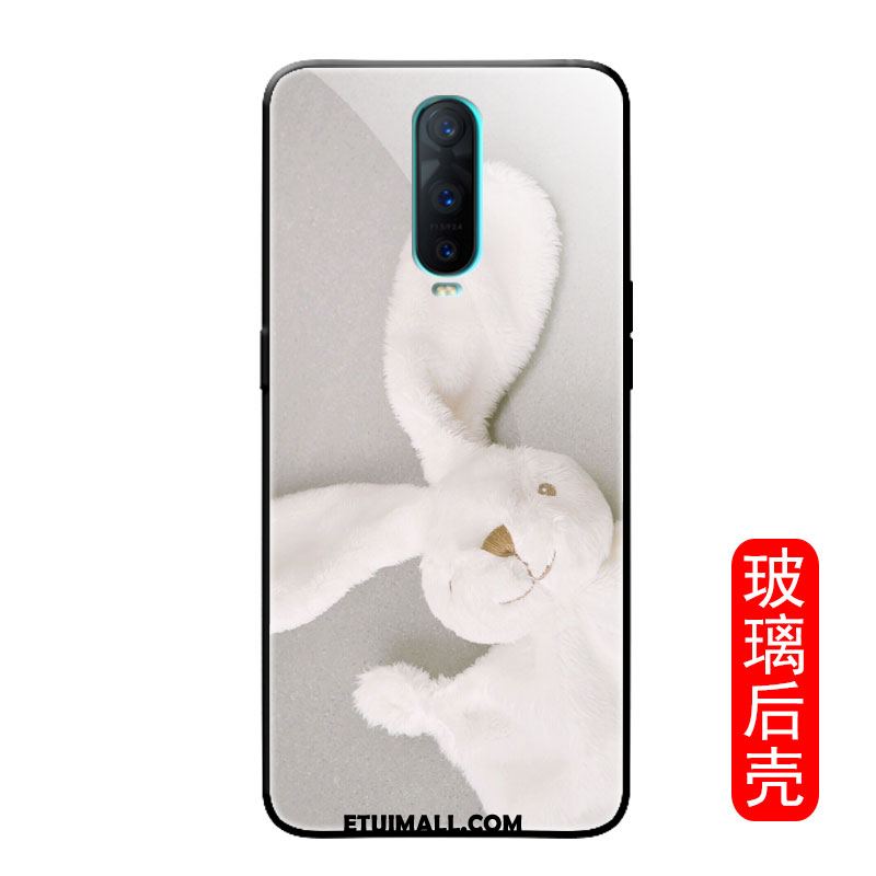 Etui Oppo R17 Pro Moda Szkło Kreatywne Biały Bunny Pokrowce Tanie