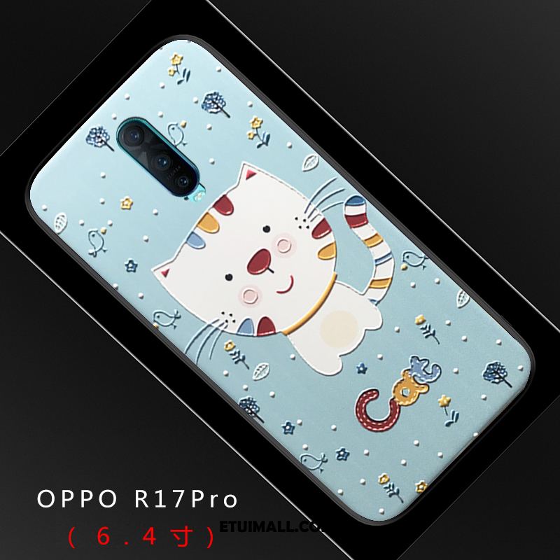 Etui Oppo R17 Pro Relief Piękny Kreskówka Niebieski Trójwymiarowy Pokrowce Online