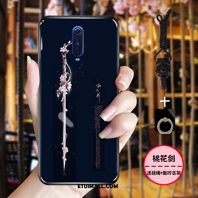 Etui Oppo R17 Pro Różowy Czarny Nubuku Proste Crane Pokrowce Sklep