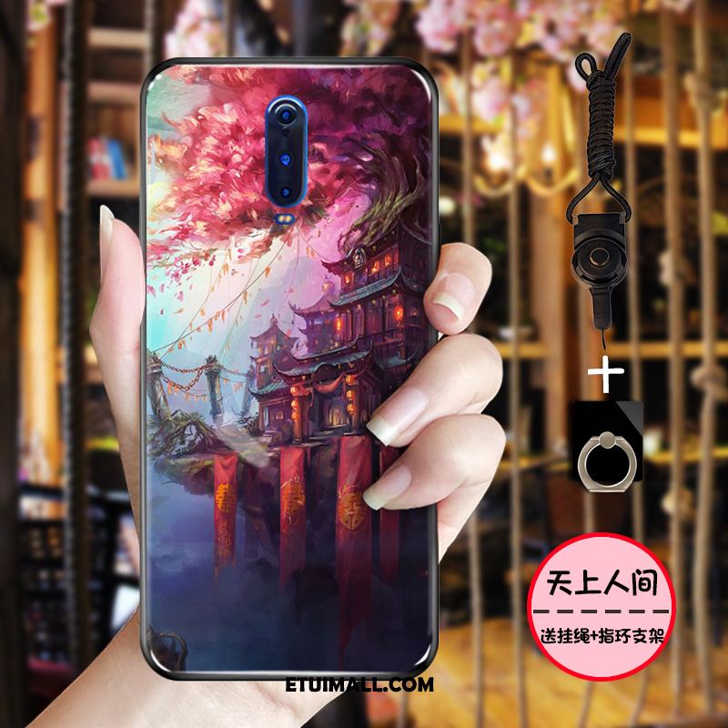 Etui Oppo R17 Pro Różowy Czarny Nubuku Proste Crane Pokrowce Sklep