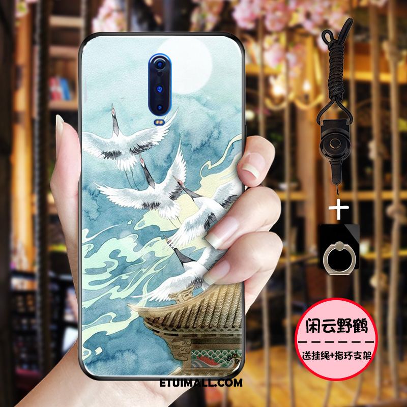 Etui Oppo R17 Pro Różowy Czarny Nubuku Proste Crane Pokrowce Sklep