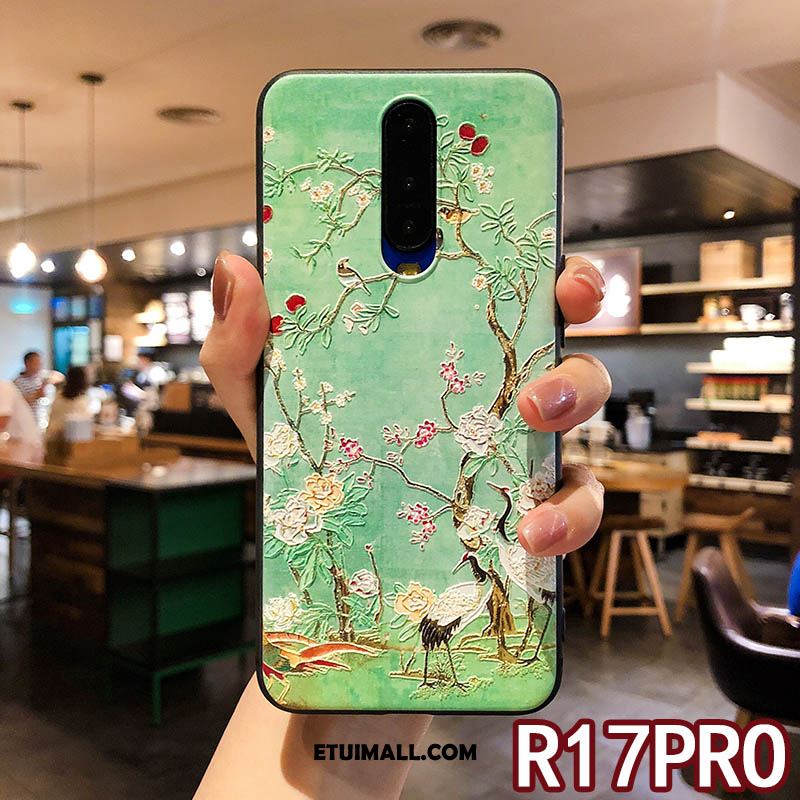 Etui Oppo R17 Pro Telefon Komórkowy Relief Anti-fall Nubuku Pałac Obudowa Kupię