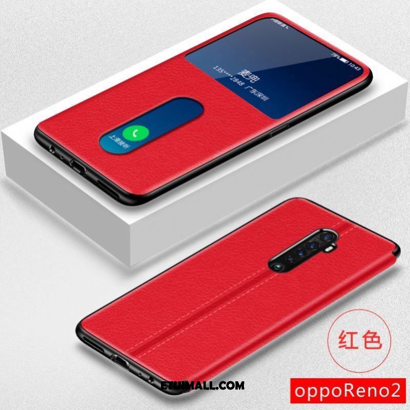 Etui Oppo Reno 2 All Inclusive Czarny Ochraniacz Telefon Komórkowy Skórzany Futerał Futerał Kupię