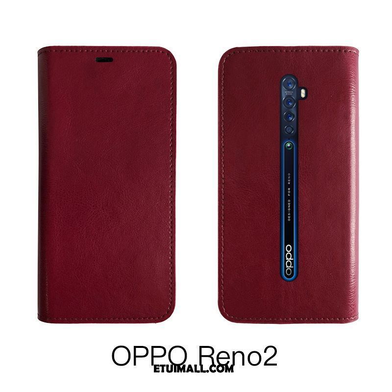 Etui Oppo Reno 2 Filmy Skórzany Futerał Bydło All Inclusive Prawdziwa Skóra Pokrowce Kup