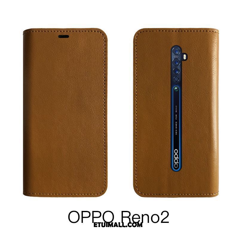 Etui Oppo Reno 2 Filmy Skórzany Futerał Bydło All Inclusive Prawdziwa Skóra Pokrowce Kup