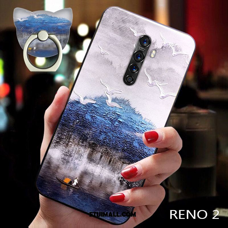 Etui Oppo Reno 2 Nubuku Chiński Styl Modna Marka Tendencja Miesiąc Futerał Tanie