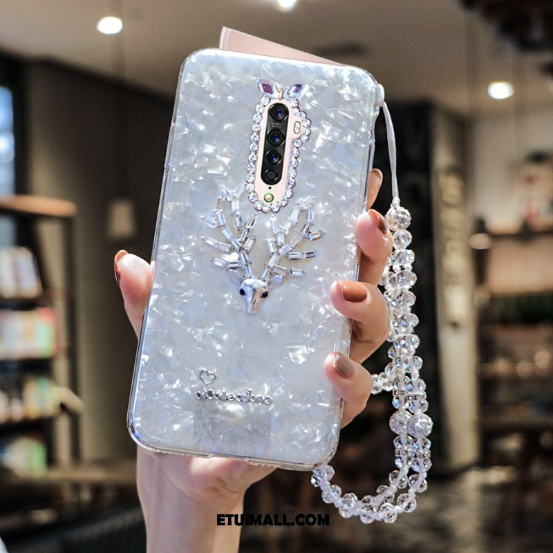 Etui Oppo Reno 2 Tendencja Kryształ Luksusowy Biały Telefon Komórkowy Obudowa Tanie