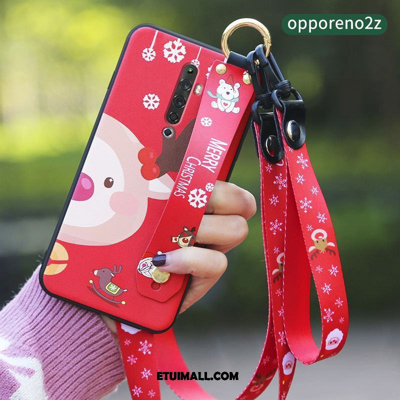 Etui Oppo Reno 2 Z Filmy Wiszące Ozdoby Anti-fall Ełk Miękki Obudowa Sklep