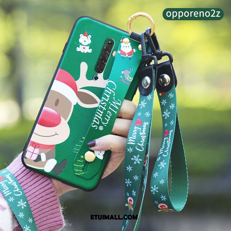 Etui Oppo Reno 2 Z Filmy Wiszące Ozdoby Anti-fall Ełk Miękki Obudowa Sklep