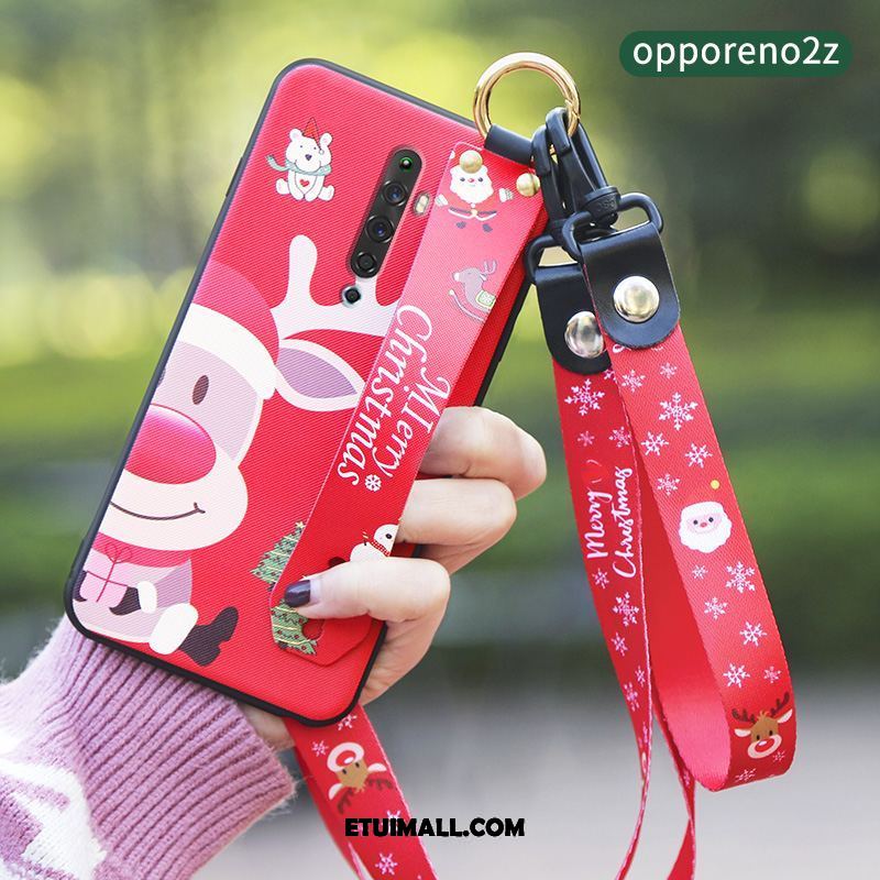 Etui Oppo Reno 2 Z Filmy Wiszące Ozdoby Anti-fall Ełk Miękki Obudowa Sklep