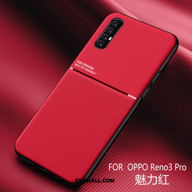 Etui Oppo Reno 3 Pro Akcesoria Proste Nubuku Anti-fall Zielony Obudowa Sklep