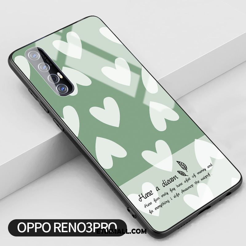 Etui Oppo Reno 3 Pro Miłość Silikonowe Anti-fall Świeży Różowe Futerał Tanie