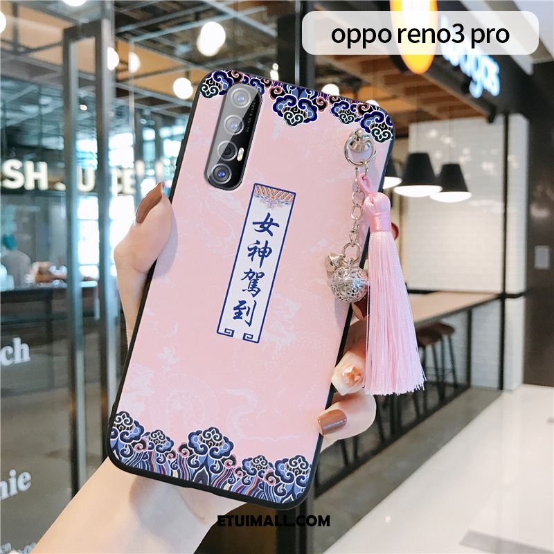 Etui Oppo Reno 3 Pro Różowe Anti-fall Ochraniacz Czerwony Netto Silikonowe Futerał Sprzedam