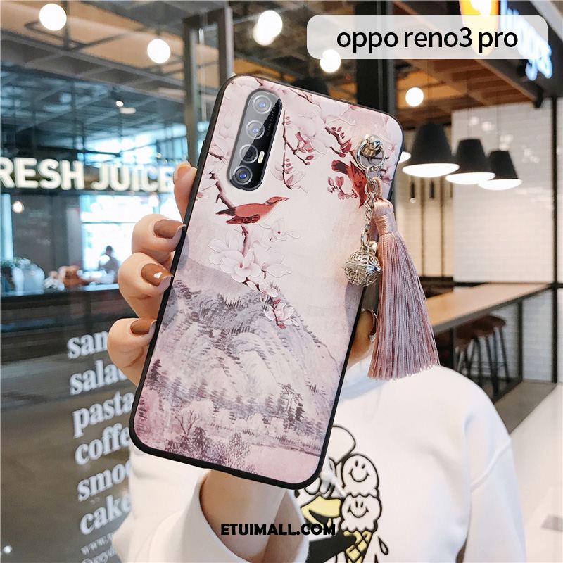 Etui Oppo Reno 3 Pro Różowe Anti-fall Ochraniacz Czerwony Netto Silikonowe Futerał Sprzedam