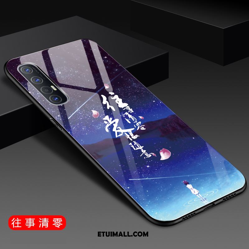 Etui Oppo Reno 3 Pro Telefon Komórkowy Niebieski Szkło Osobowość Anti-fall Futerał Tanie