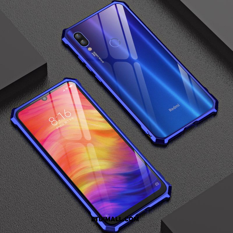 Etui Redmi 7 Tendencja Nubuku Metal Ochraniacz Telefon Komórkowy Futerał Dyskont